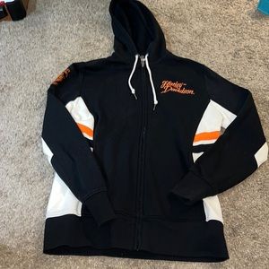 Women’s Harley Davidson zip up with hood. Size small